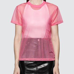 Helmut Lang Sheer Pink Little Tee